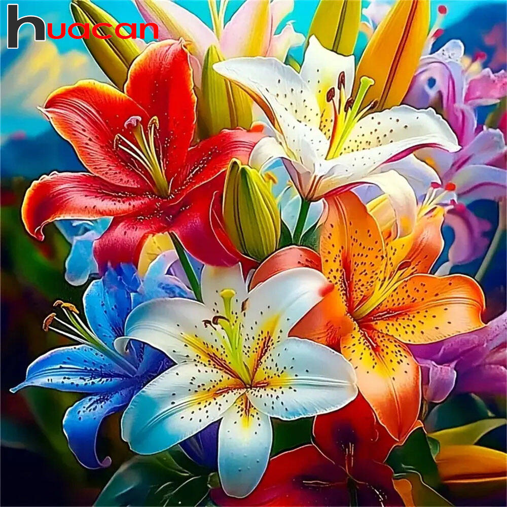 Huacan Modern Art Flower Diamo - Resin Art Wallpaper ulasan dan harga
