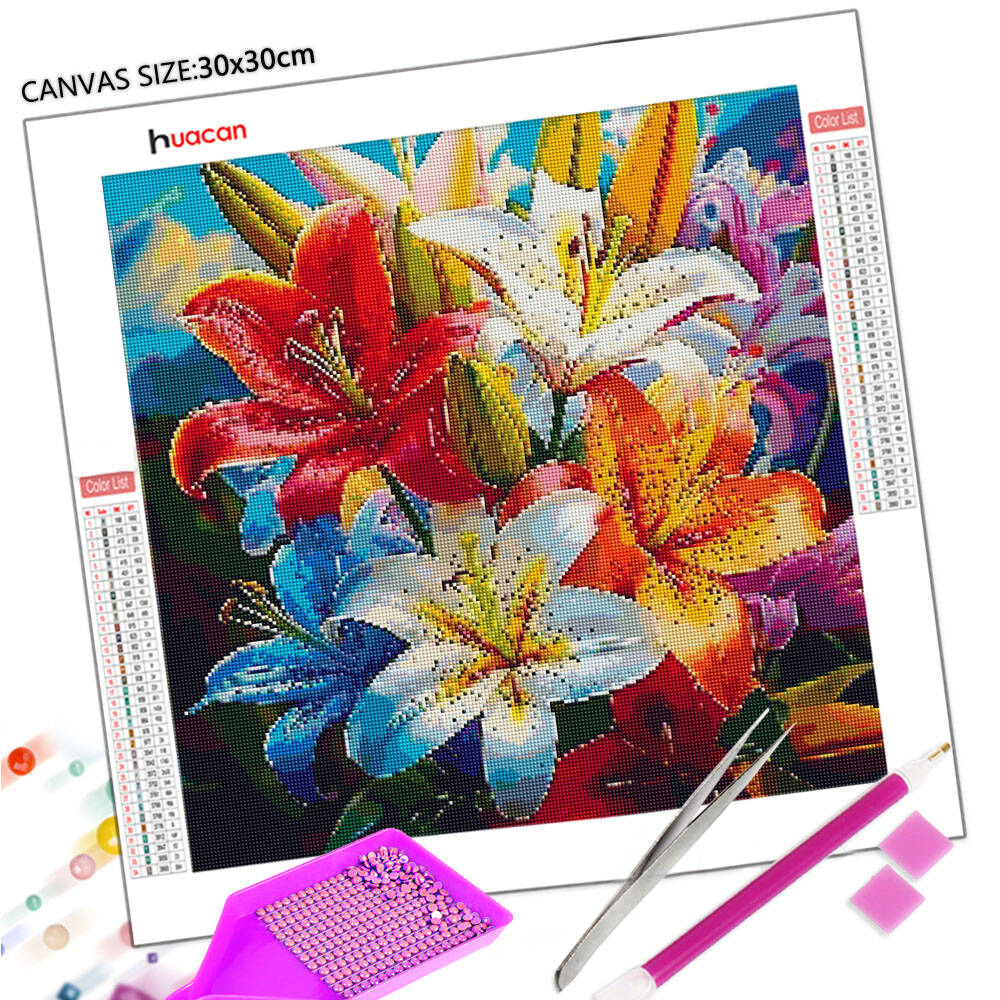 Huacan Modern Art Flower Diamo - Resin Art Wallpaper ulasan dan harga