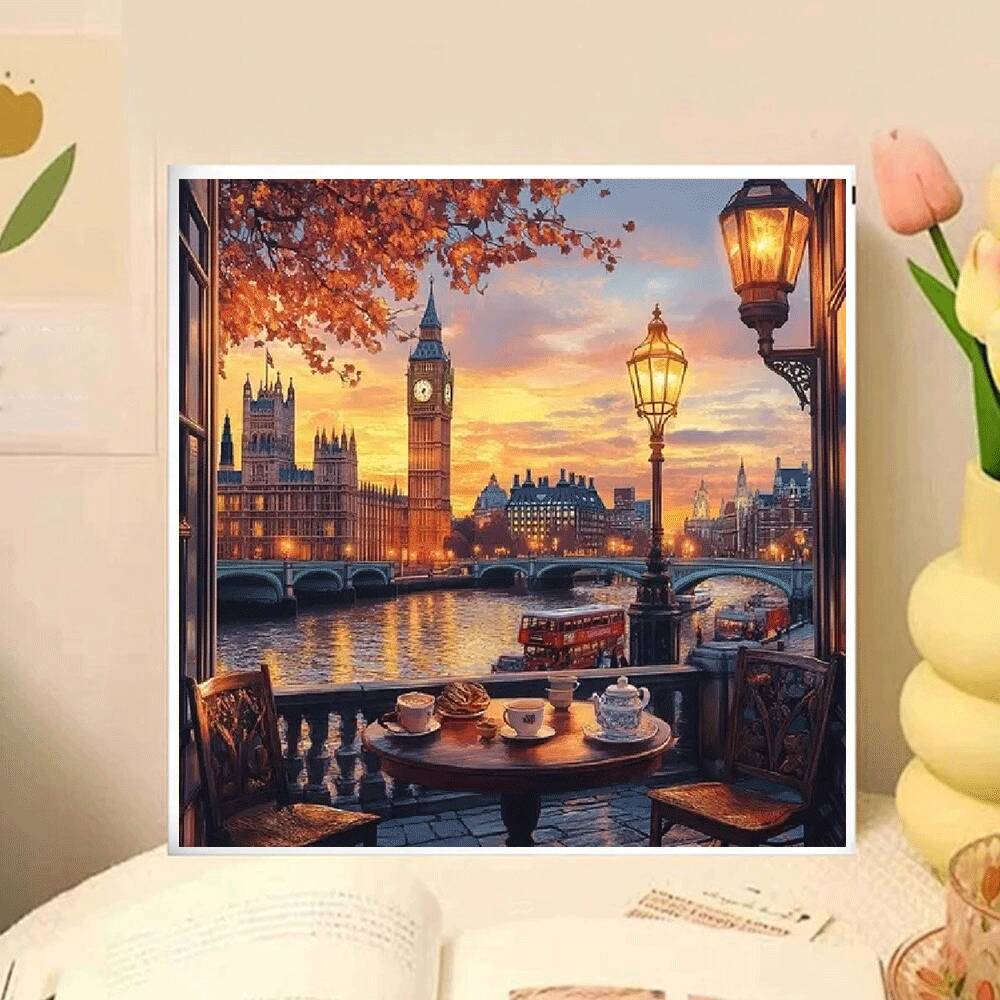 Huacan City Autumn Landscape D - Resin Art Wallpaper ulasan dan harga